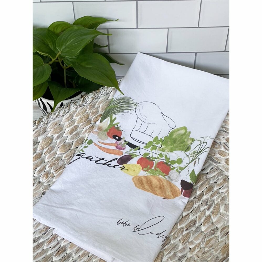 chef gather flour sack towel