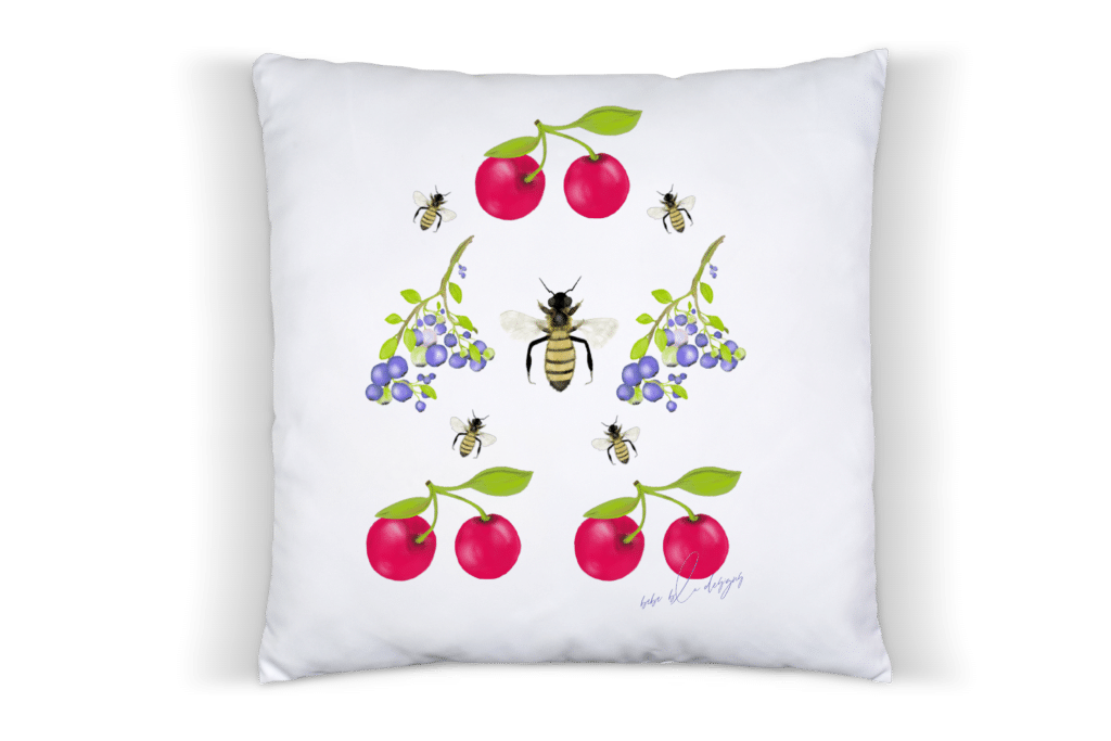 Cherries Pillow BeBeBlu Designs