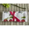 cherries blueberries bee flour sack towel
