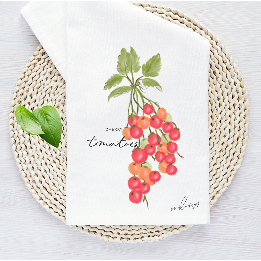 cherry tomatoes on wicker