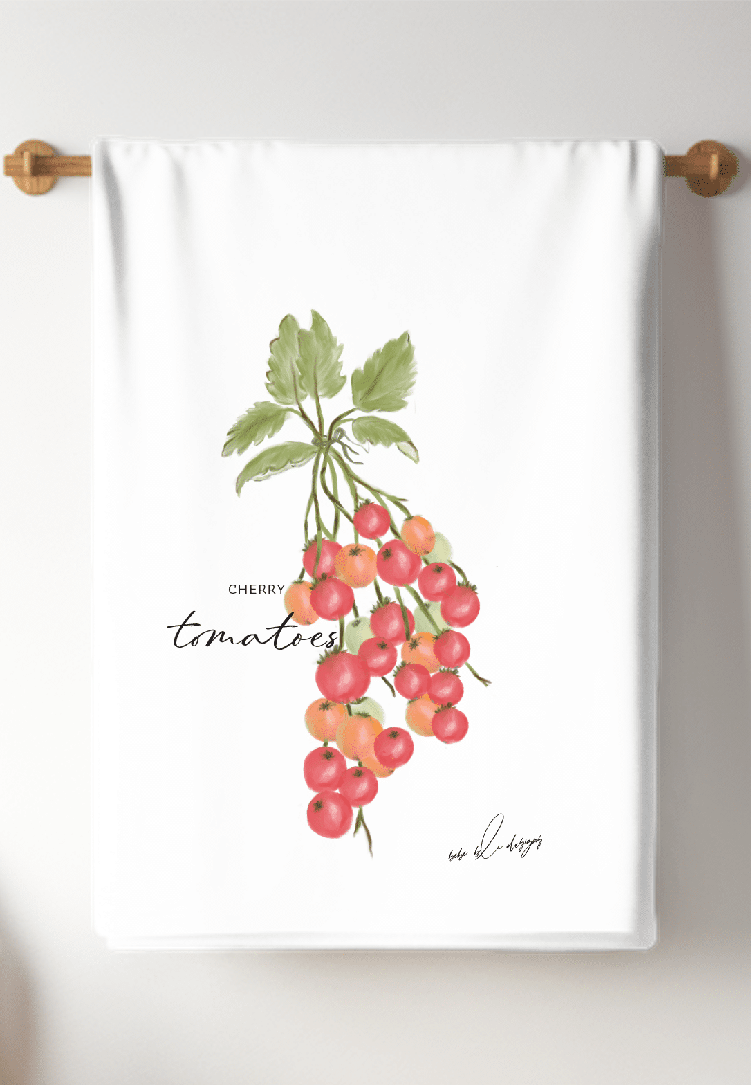 cherry tomatoes sack tea towel