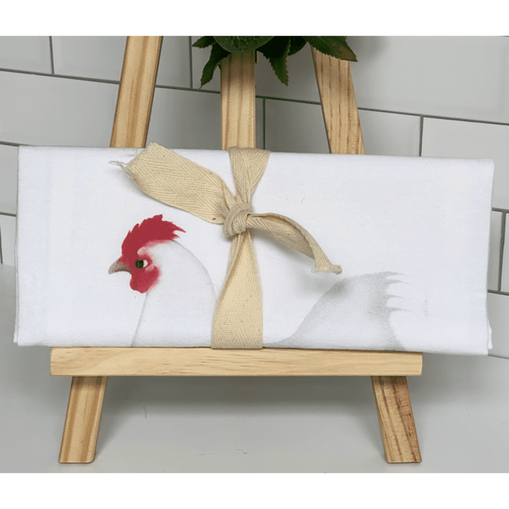 chicken flour sack towel wrapped