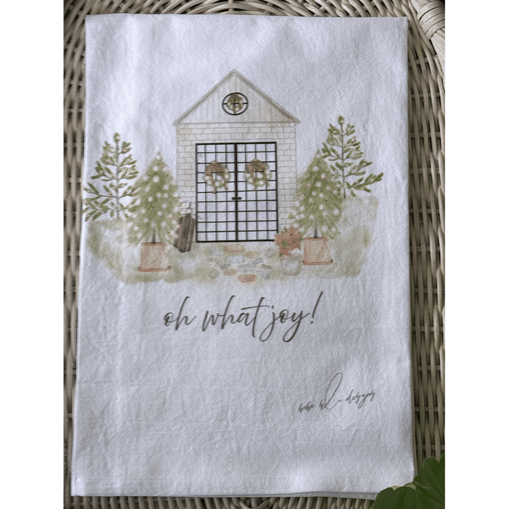 christmas house flour sack
