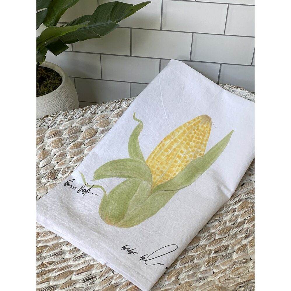 corn on the cob flour sack towel