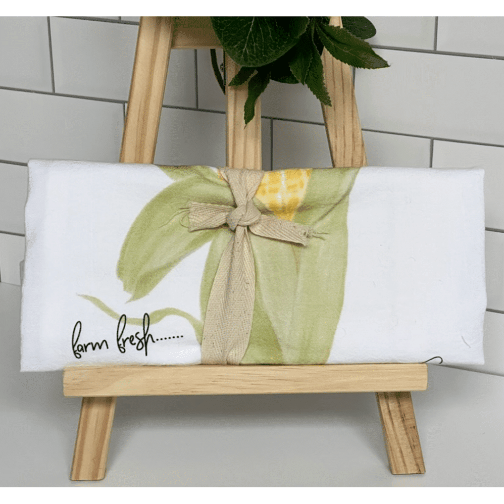 corn on the cob flour sack towel wrapped