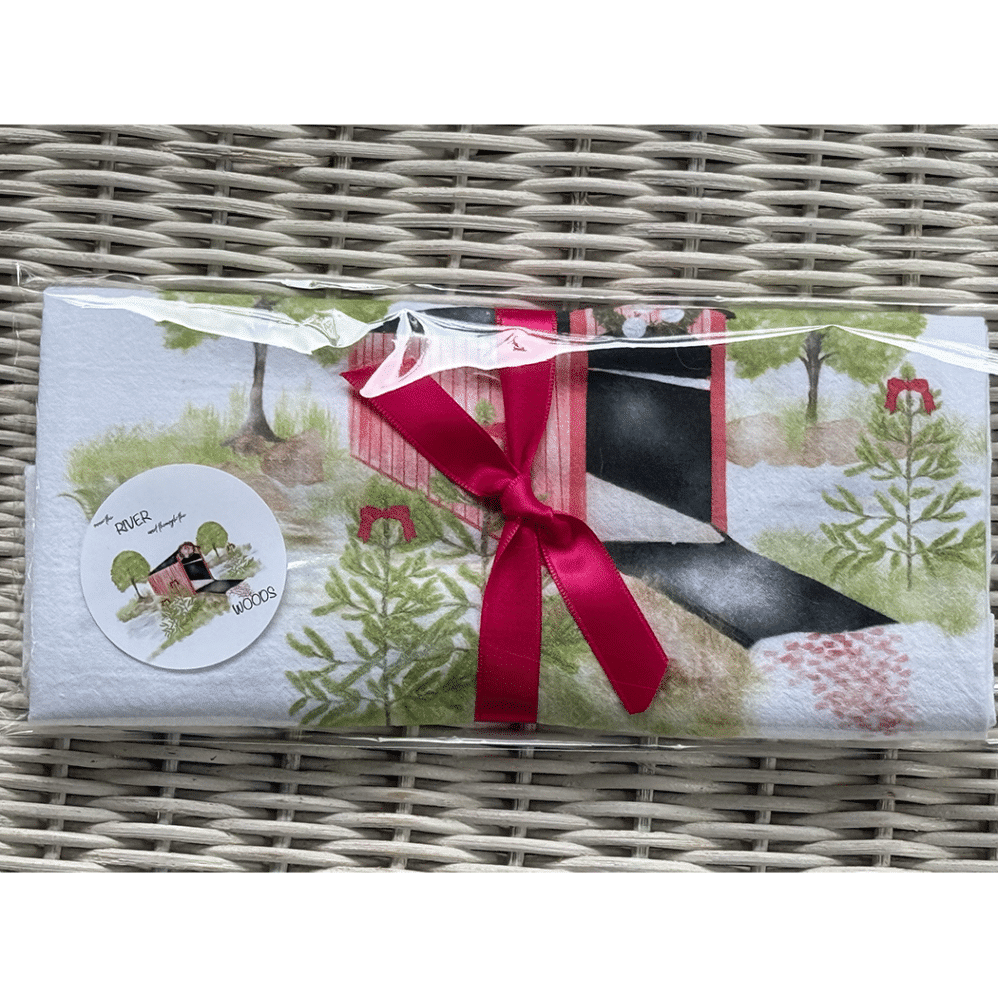covered bridge flour sack towel