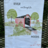 covered bridge holiday flour sack towel