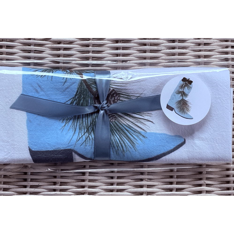 cowboy boot holiday flour sack towel copy