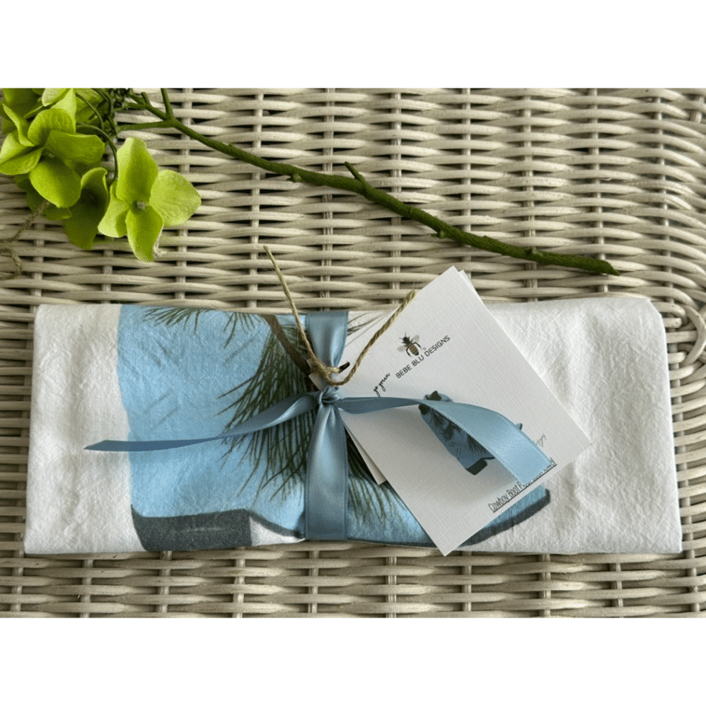 cowboy boot flour sack towel