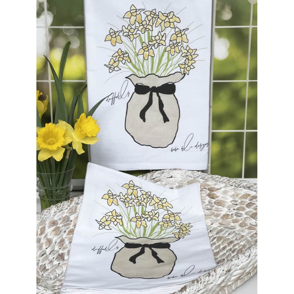 daffodil flour sack towel