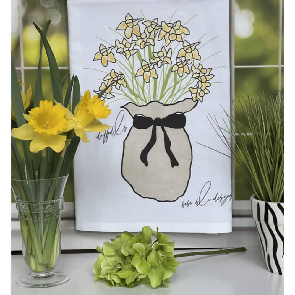 daffodil flour sack towel