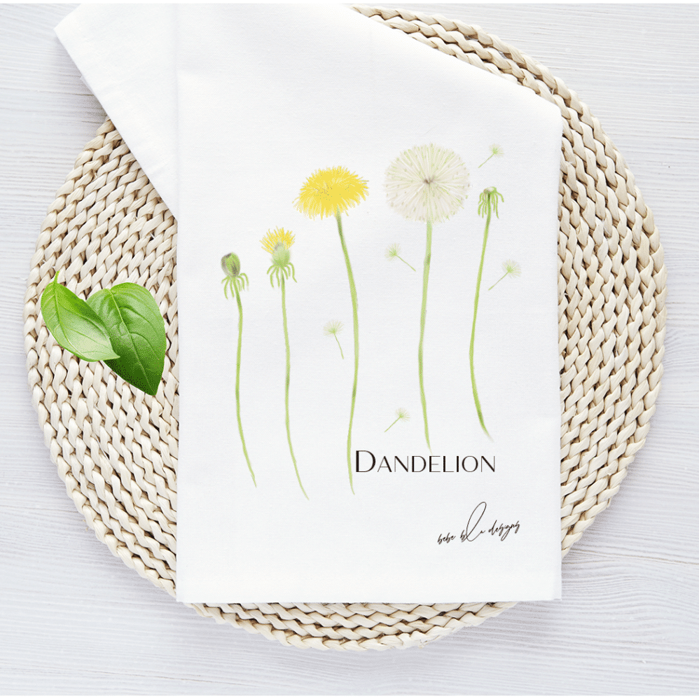 dandelion on wicker & BASIL SIZED
