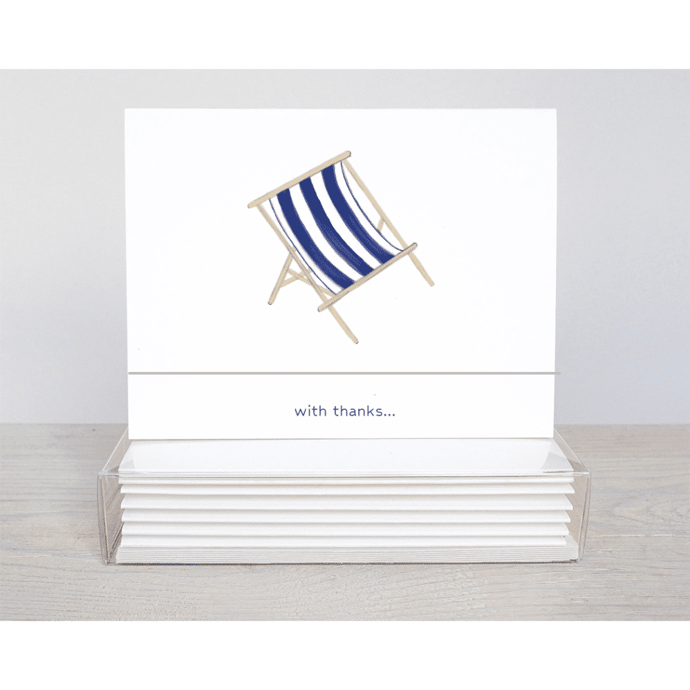 deck chair note card
