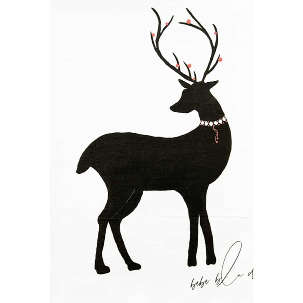 deer silhouette flour sack towel