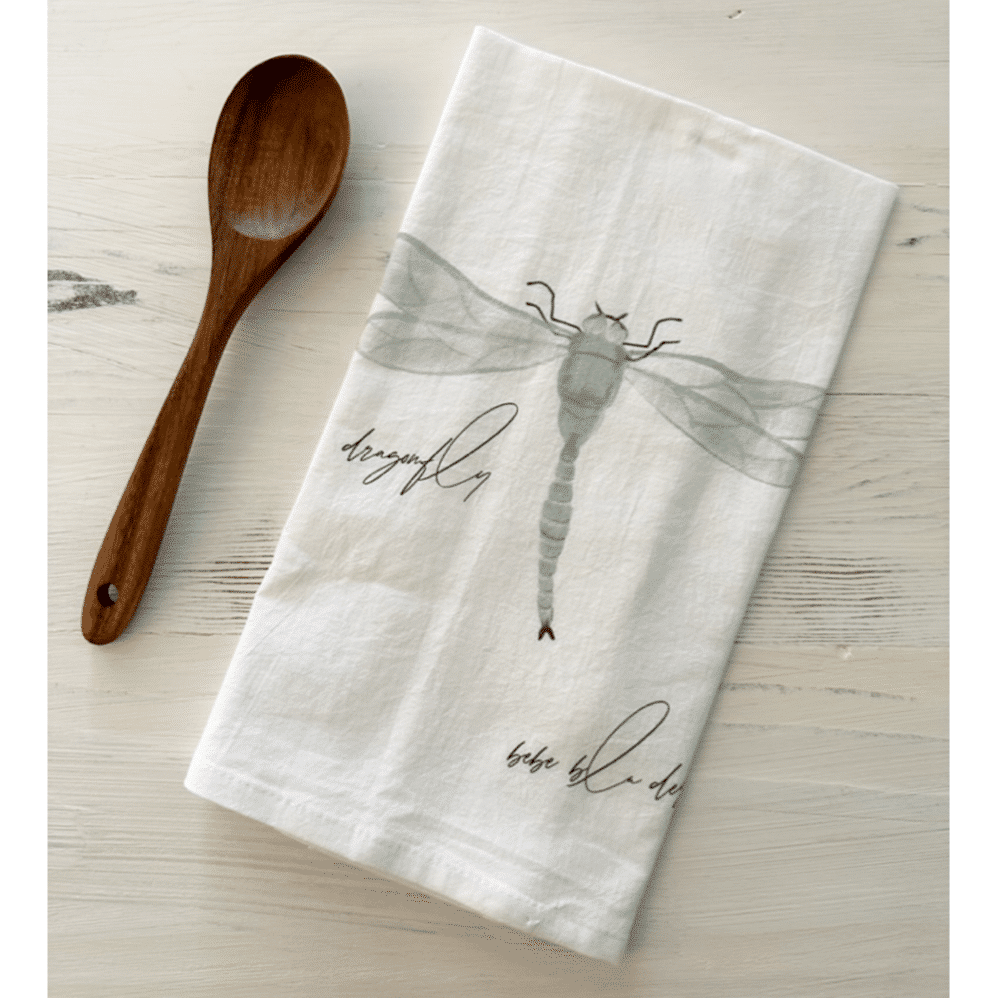 dragonfly flour sack towel