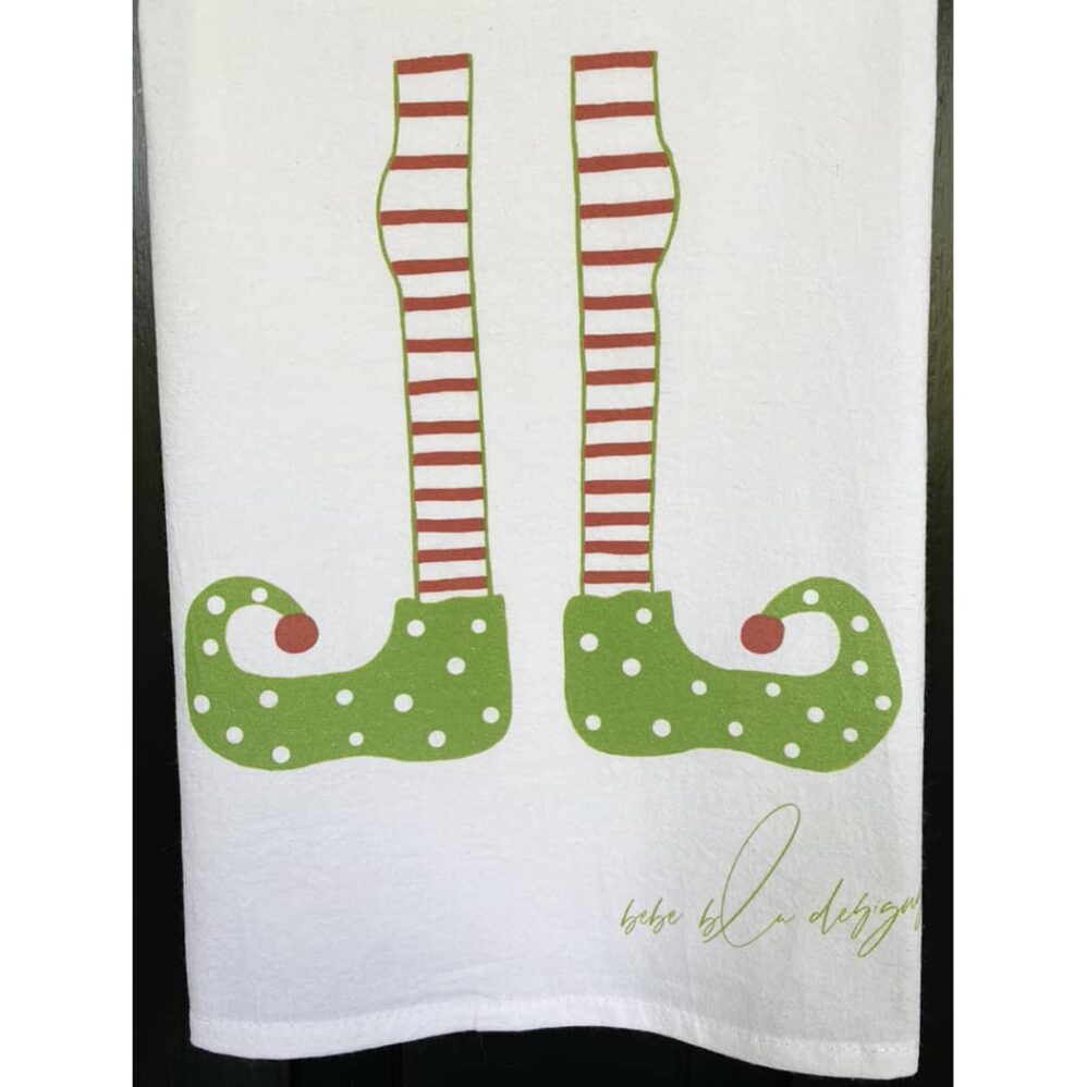 elf legs flour sack towel