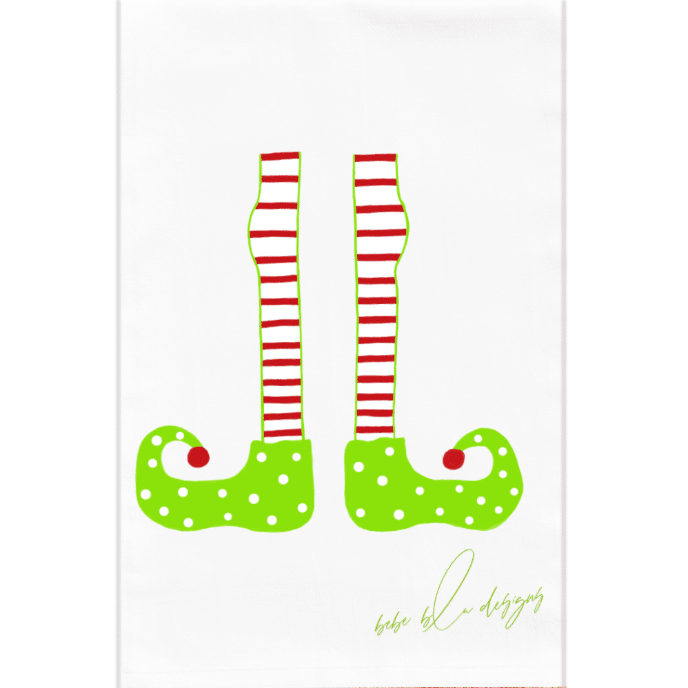 elf legs flour sack towel