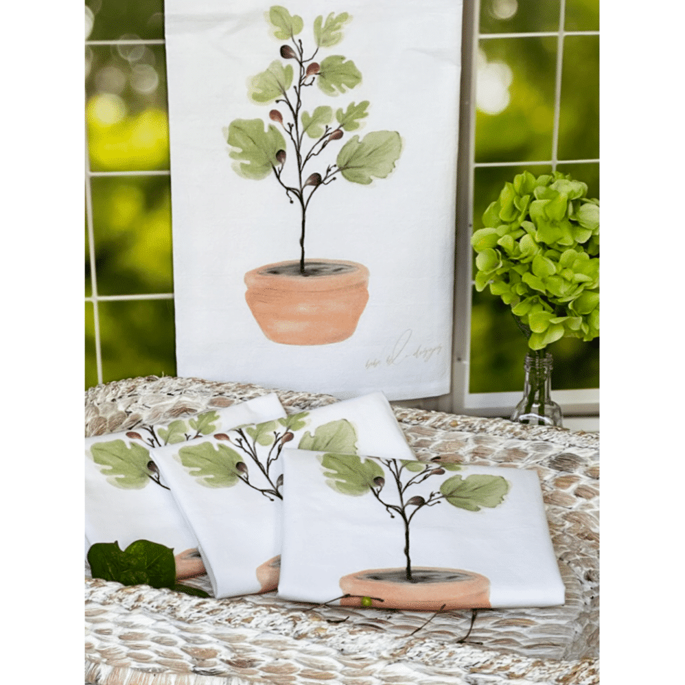 fig tree flour sack towel