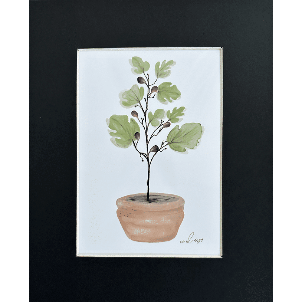 fig tree matted print