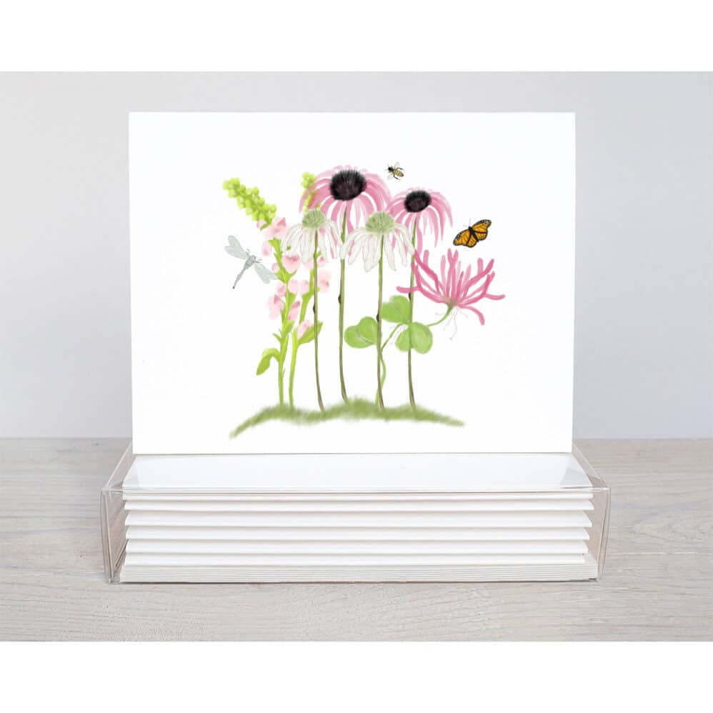 flower garden note card