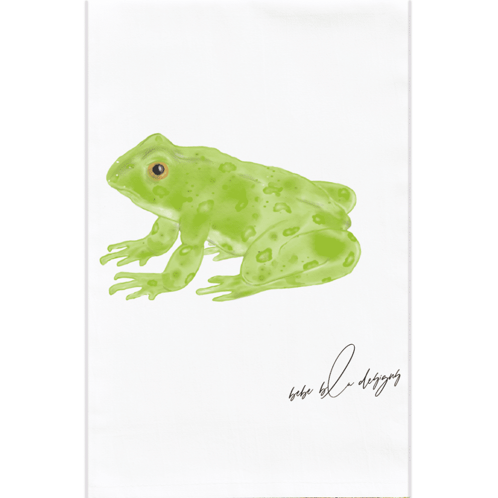 frog flour sack towel