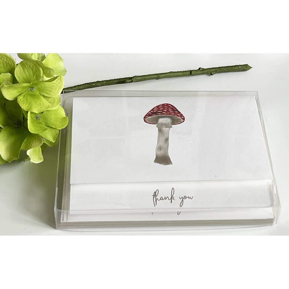 fungi thank you note card box