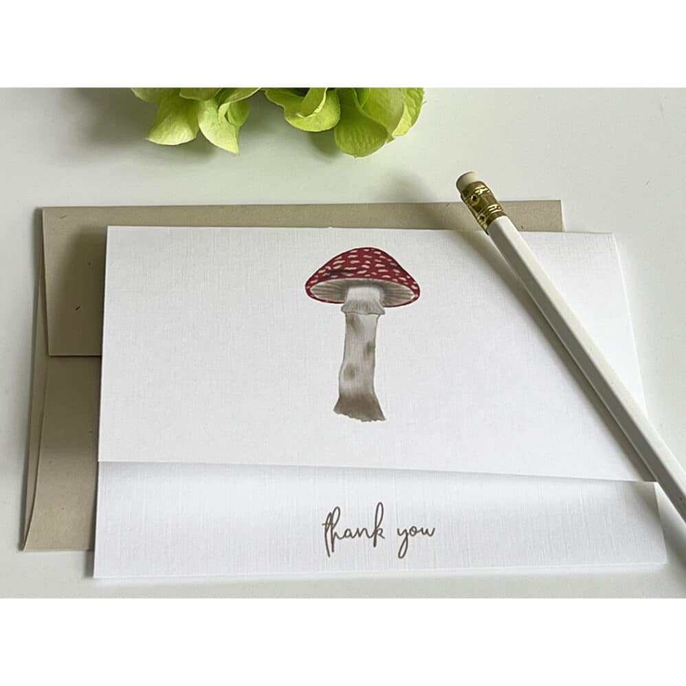 fungi thank you note card