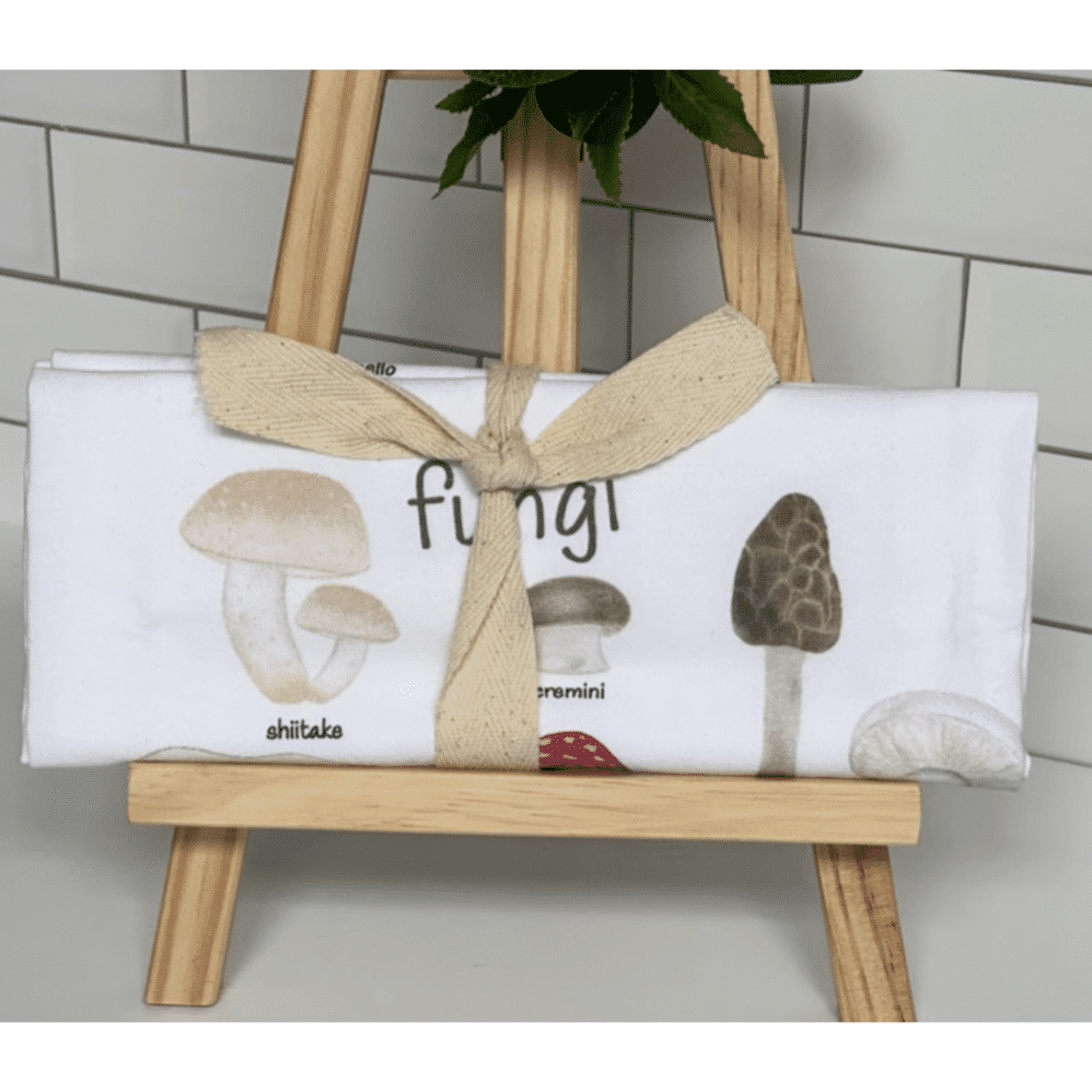 fungi flour sack towel wrapped