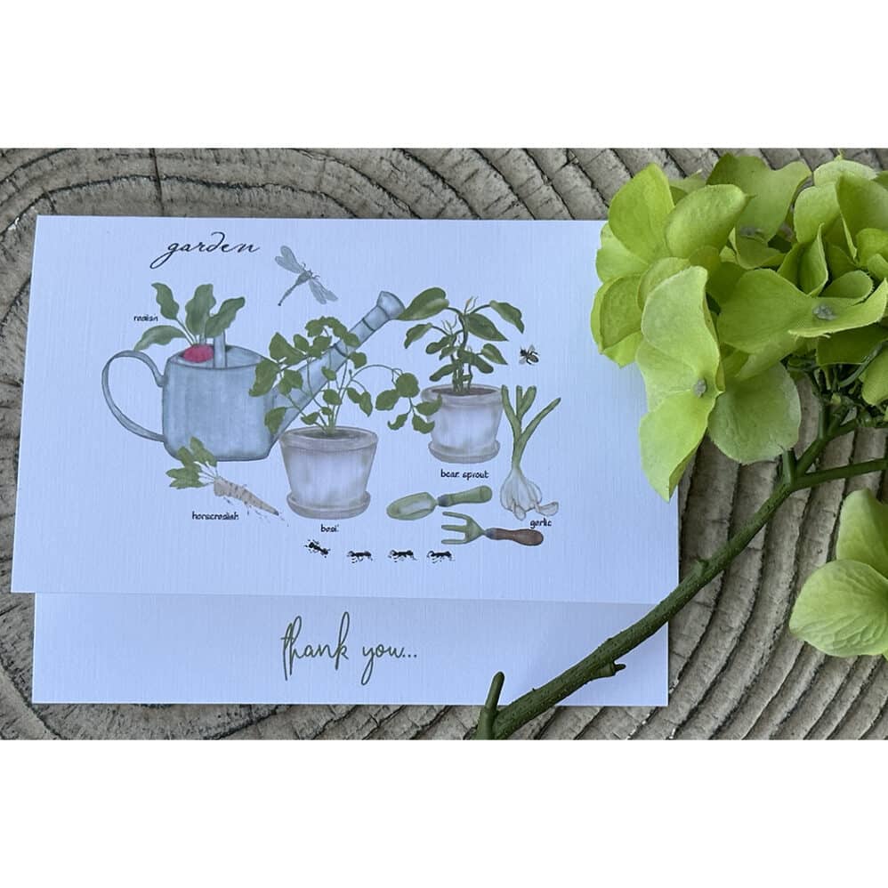 garden thank you note card