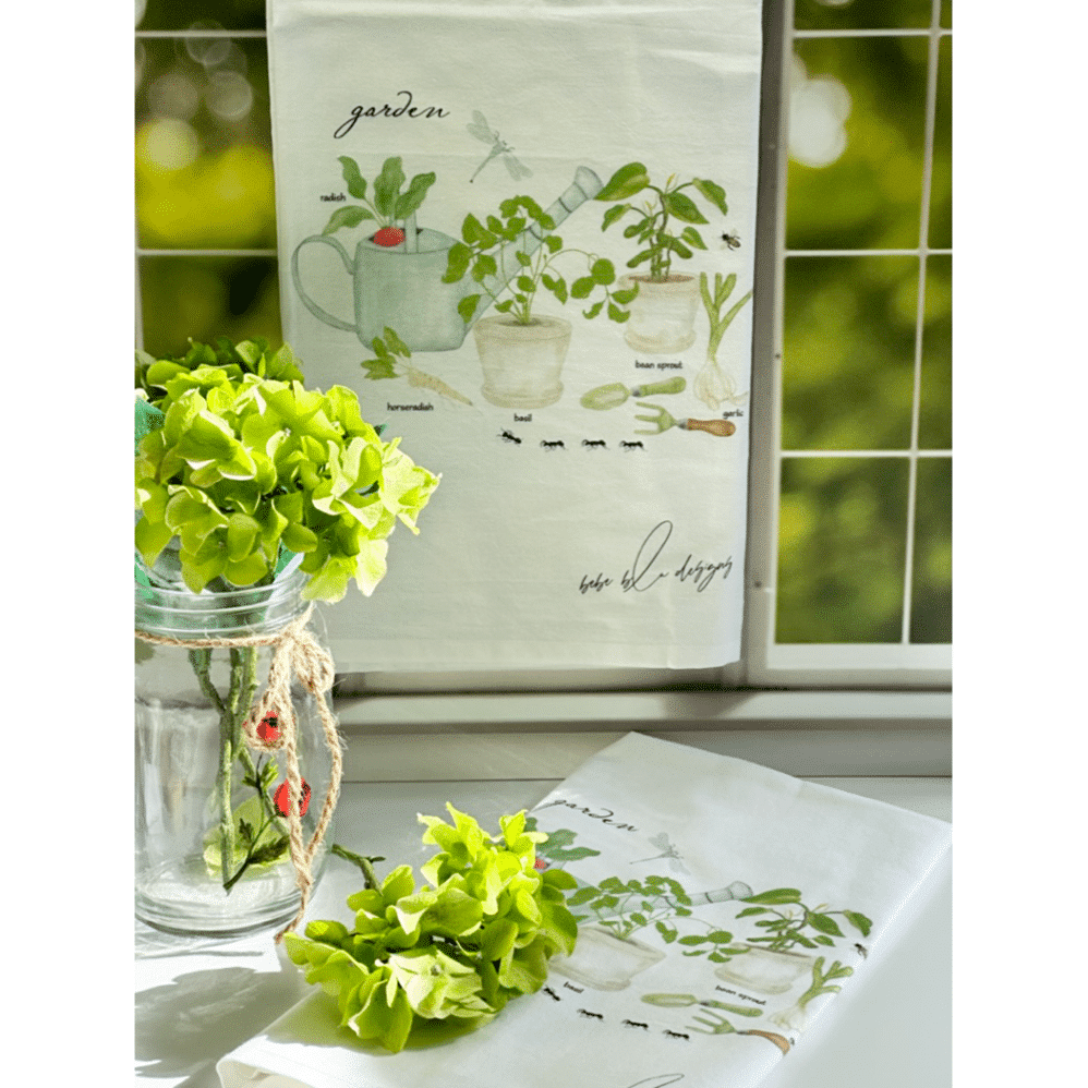 garden lovers flour sack towel