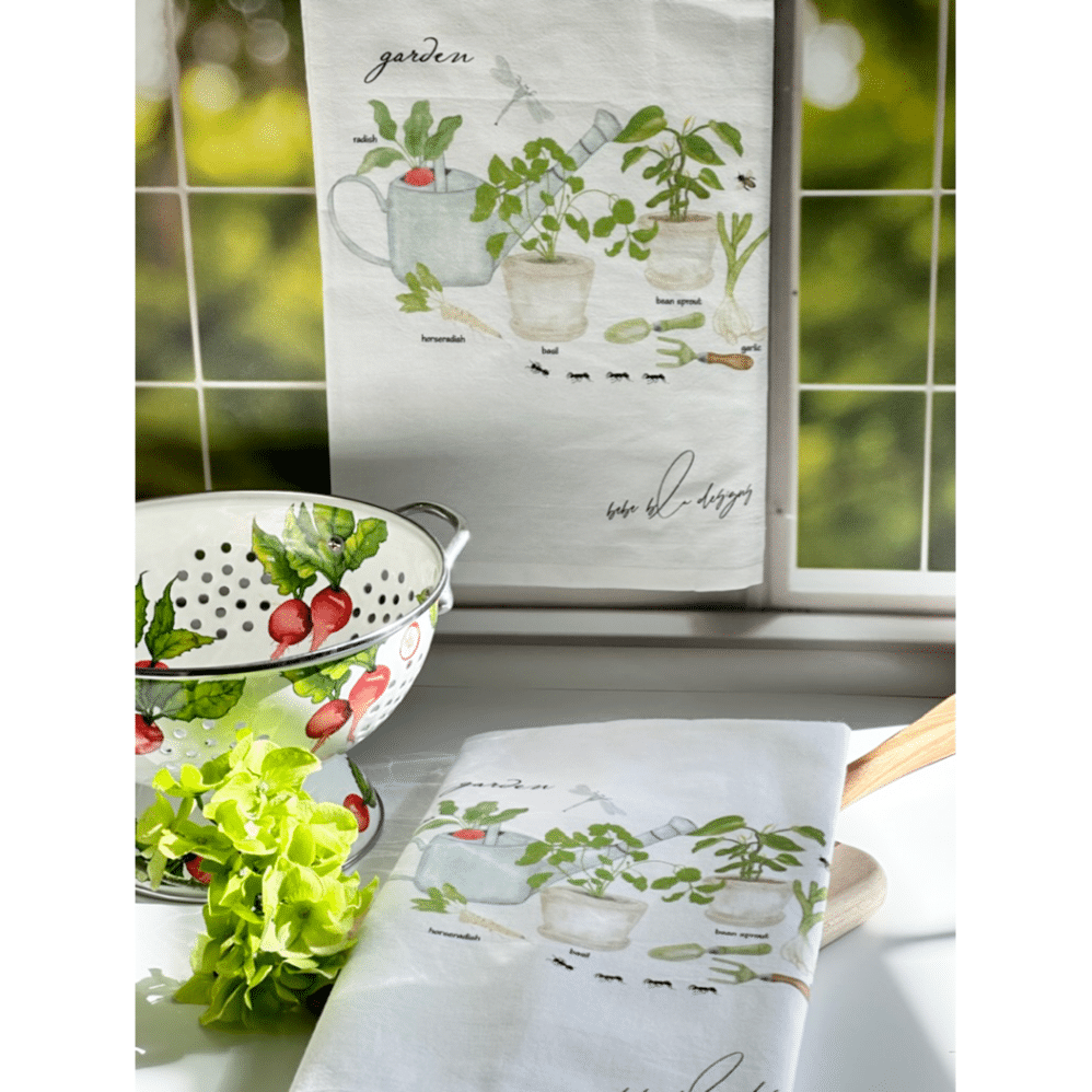 garden lovers flour sack towel