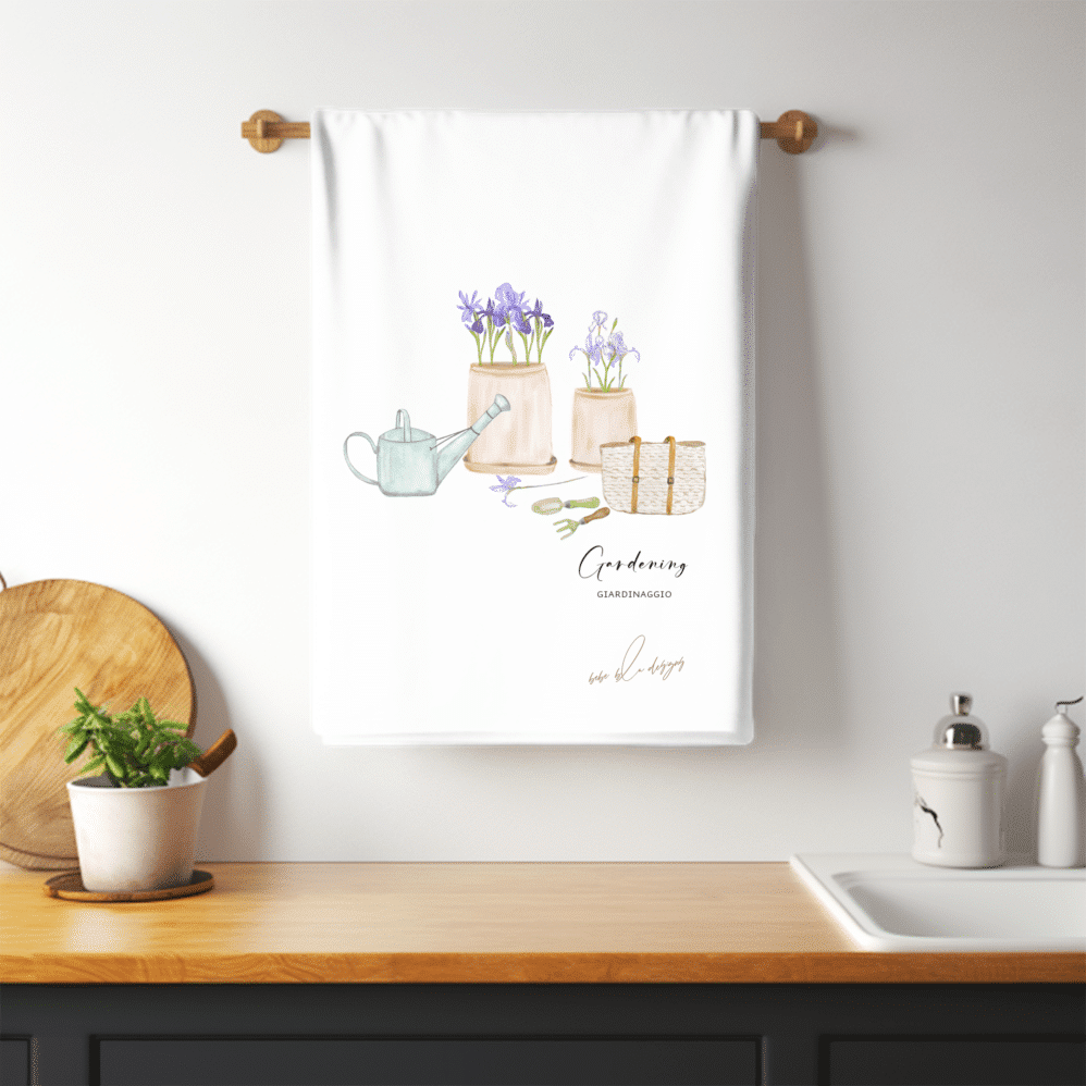 gardening giardinaggio towel bar
