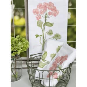 geranium flour sack towel