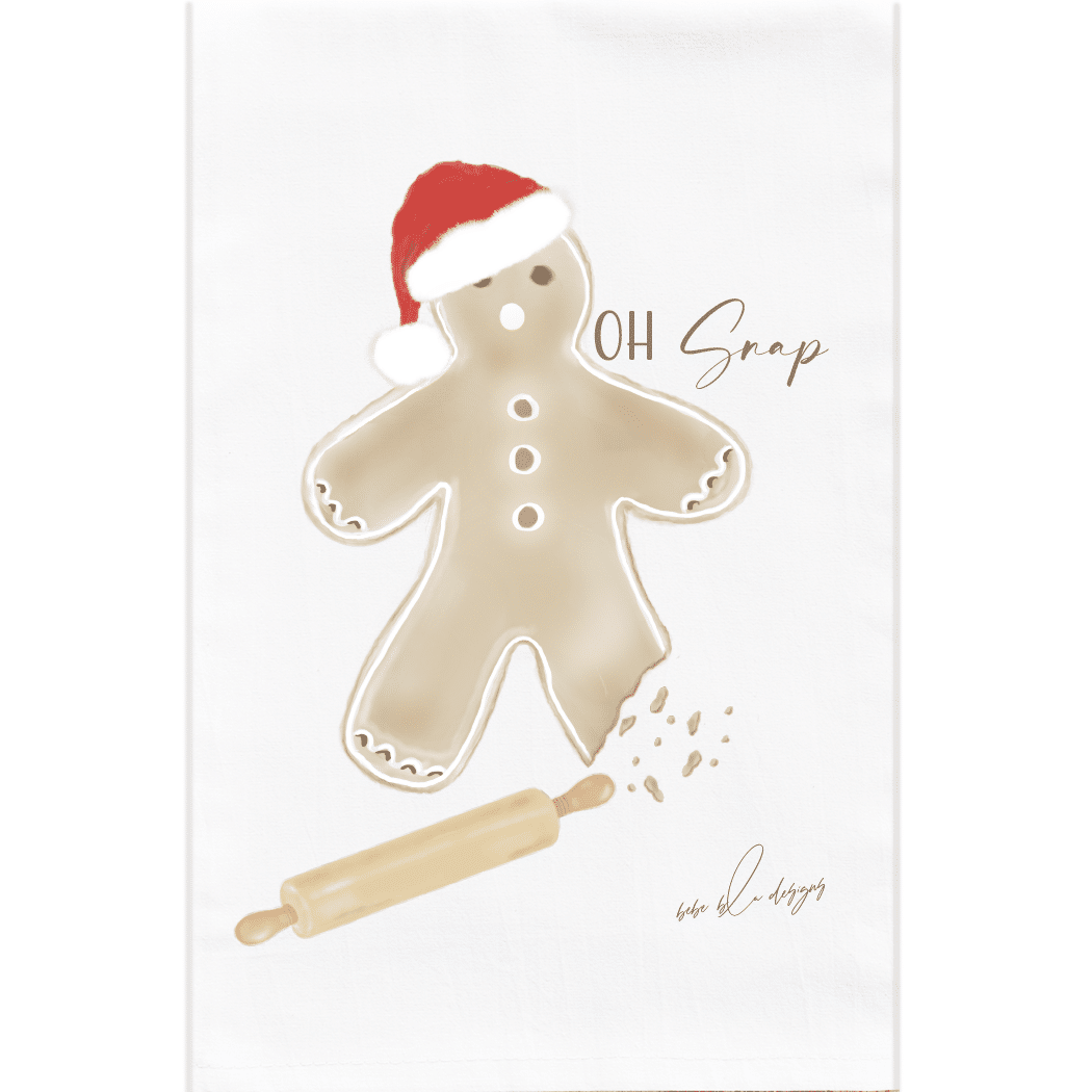 gingerbread man flour sack towel