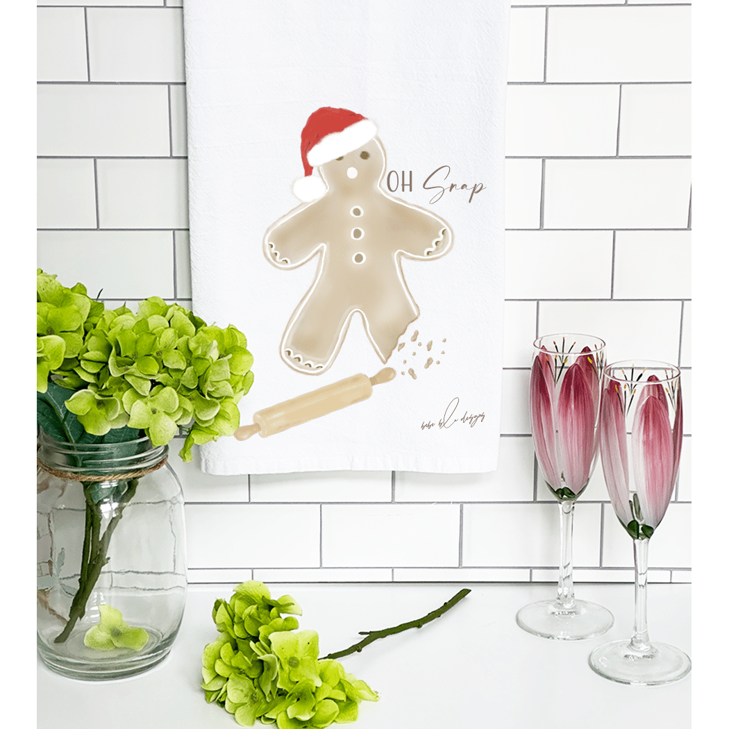 gingerbread man on towel