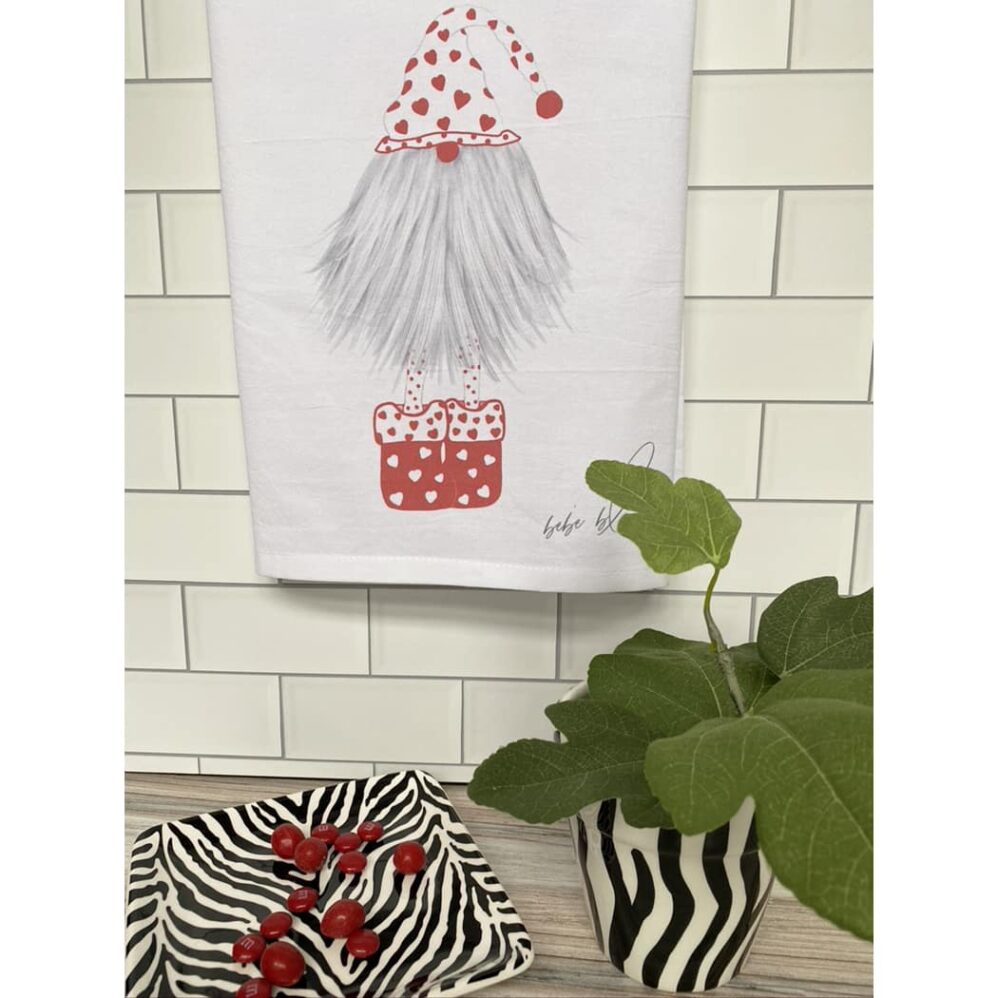 Gnome Hearts Flour Sack Towel