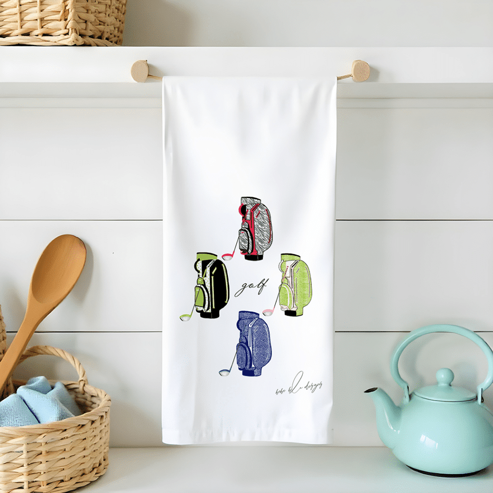 golf bags flour sack tea towel