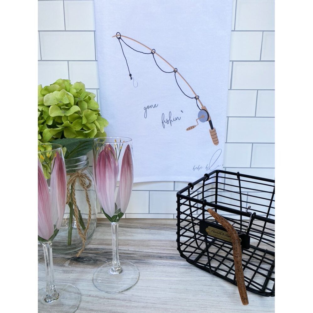 Gone Fishin Flour Sack Towel