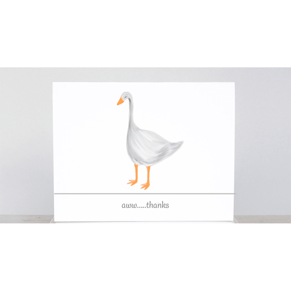 goose aww thanks note card