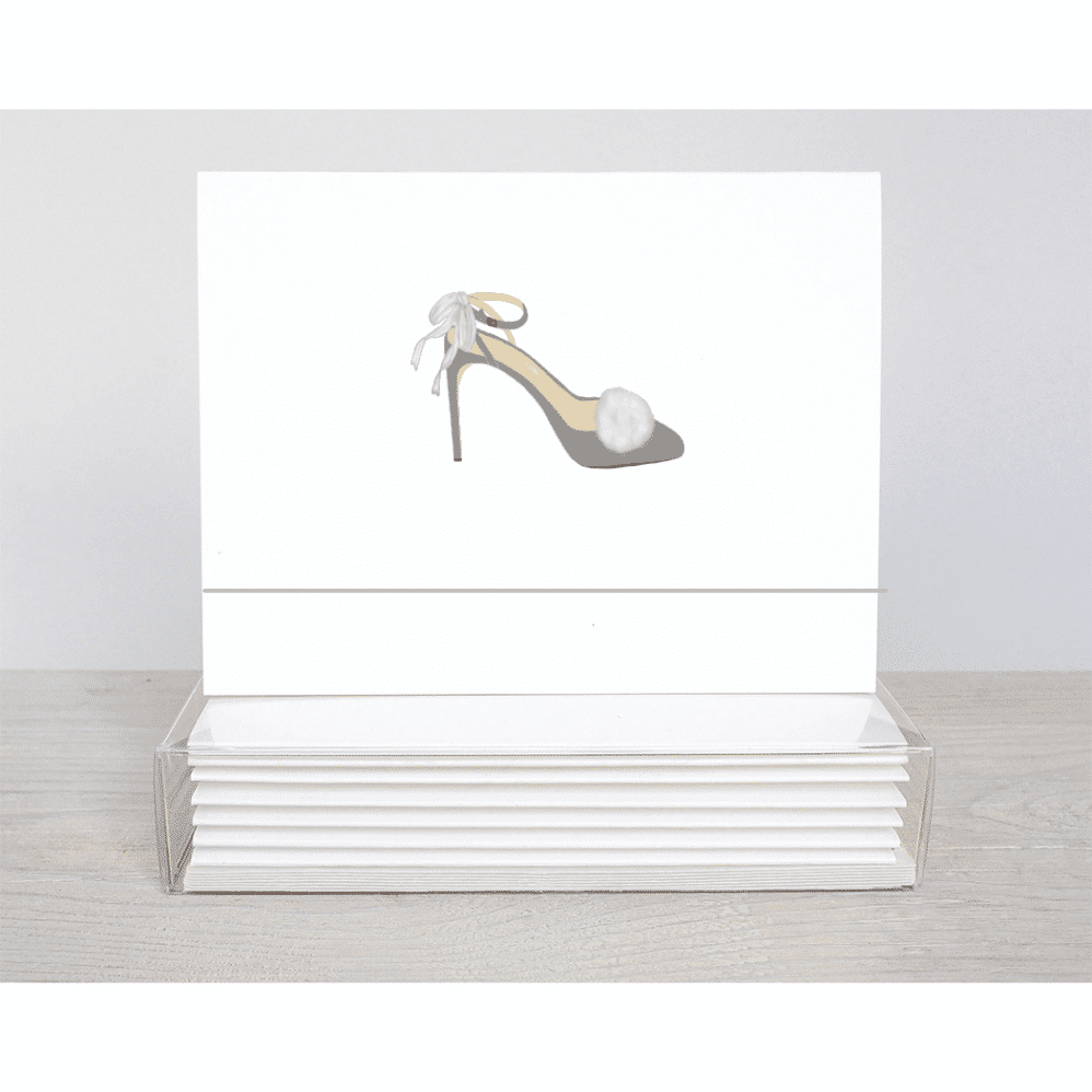 gray shoe note cards