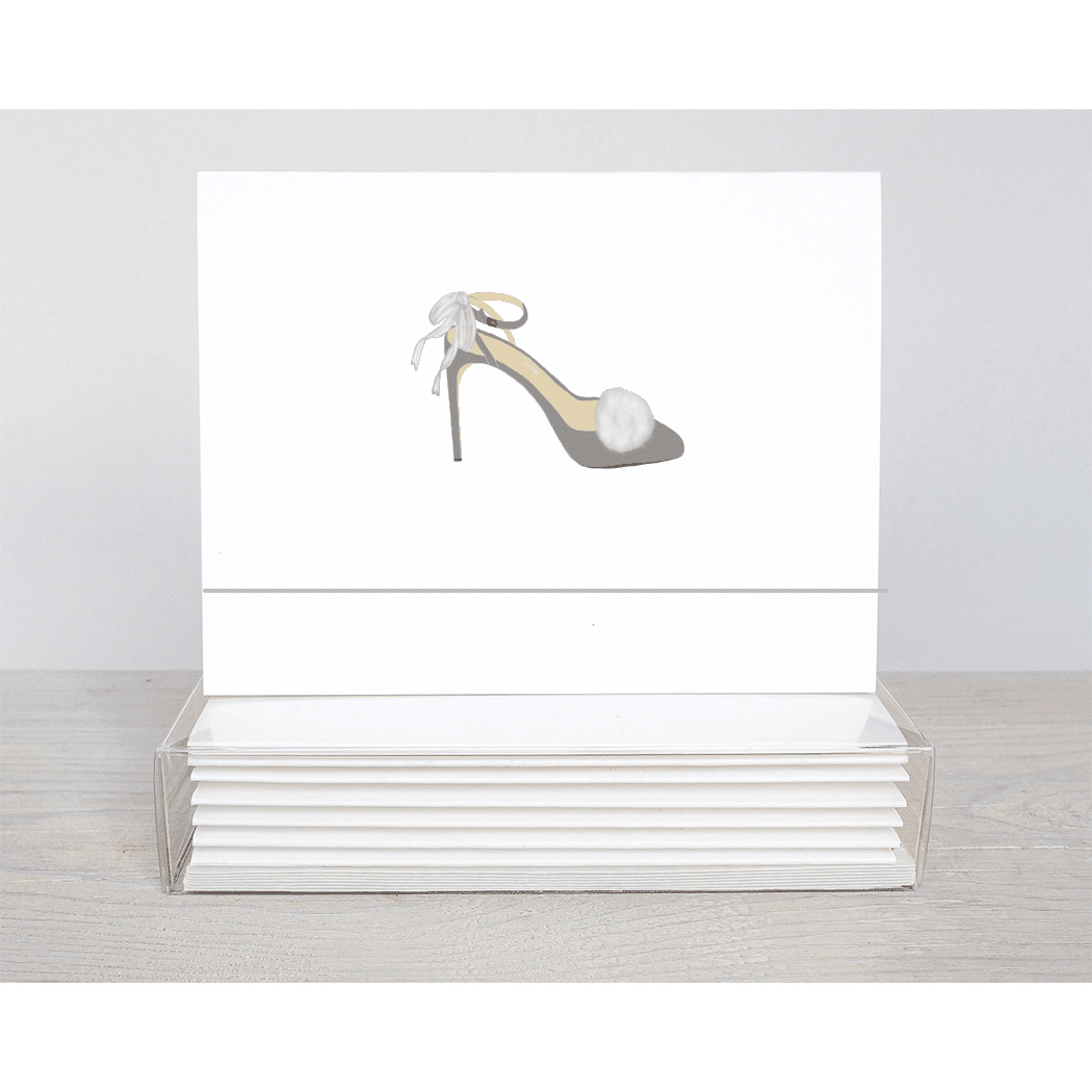 gray shoe note cards