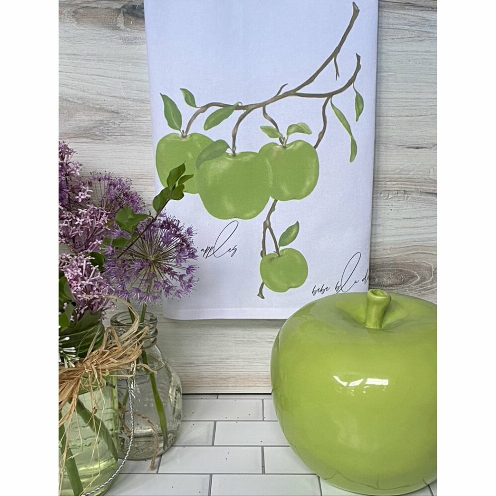 Green Apples Flour Sack Towel