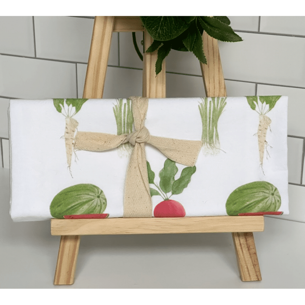 healthy in good health flour sack towel wrapped