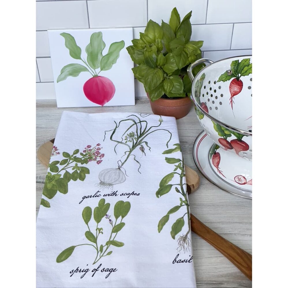 herb flour sack towel