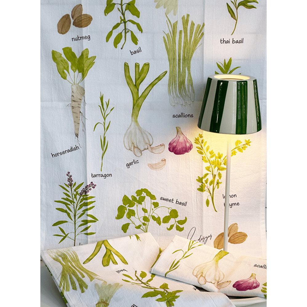 herbs full design flour sack towel