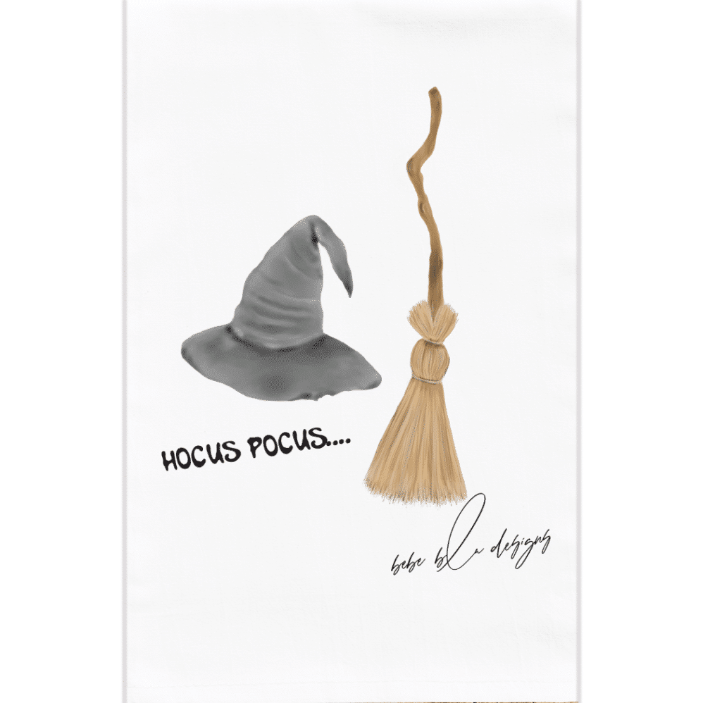 hocus pocus flour sack towel