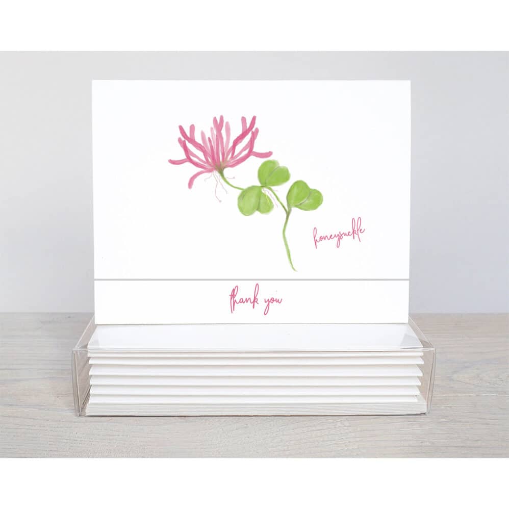 honeysuckle thank you note card