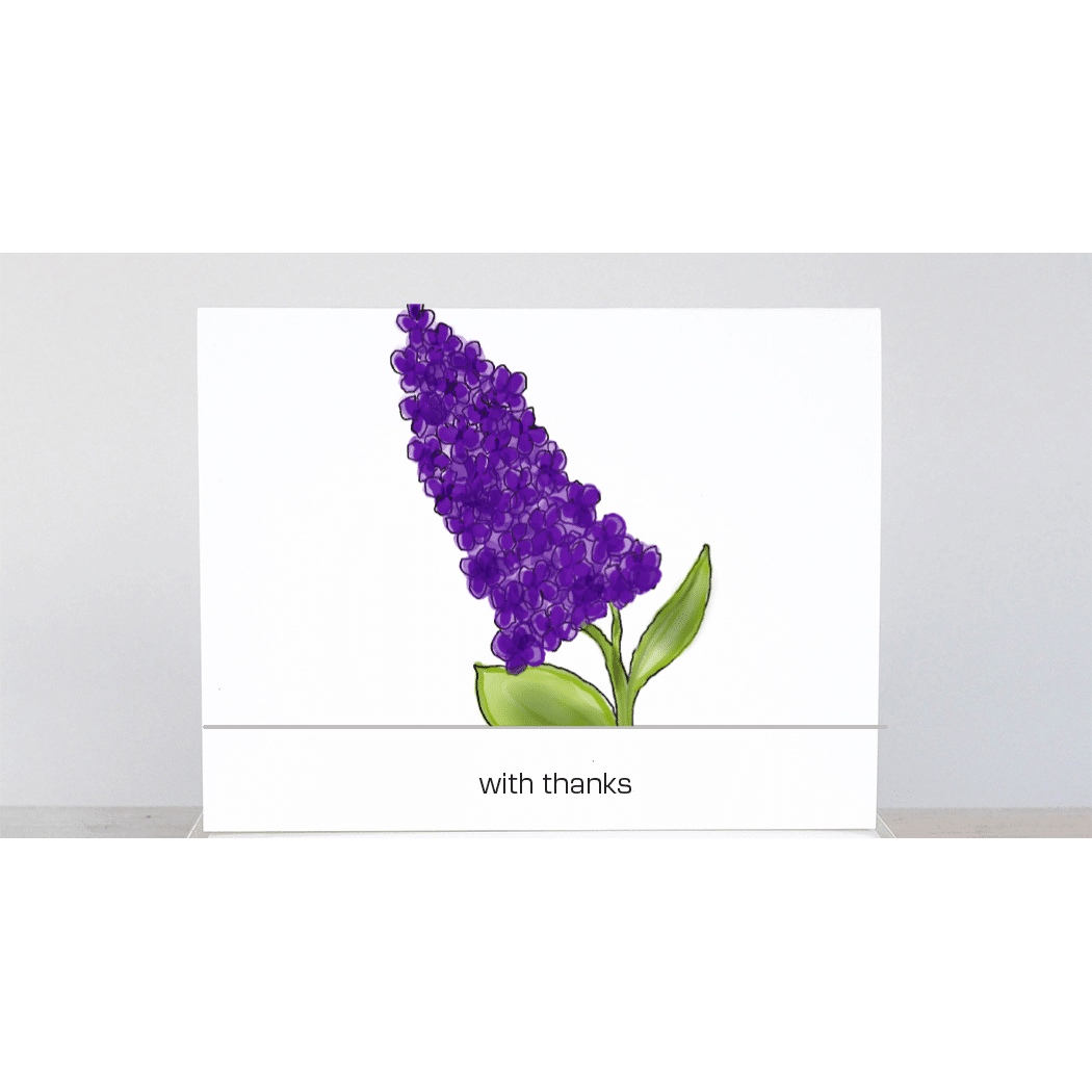 hyacinth thank you note card