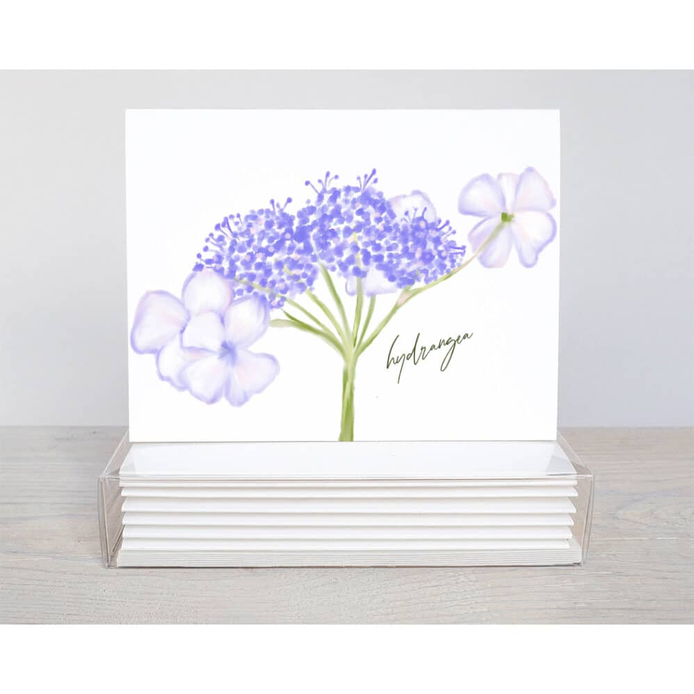hydrangea note card