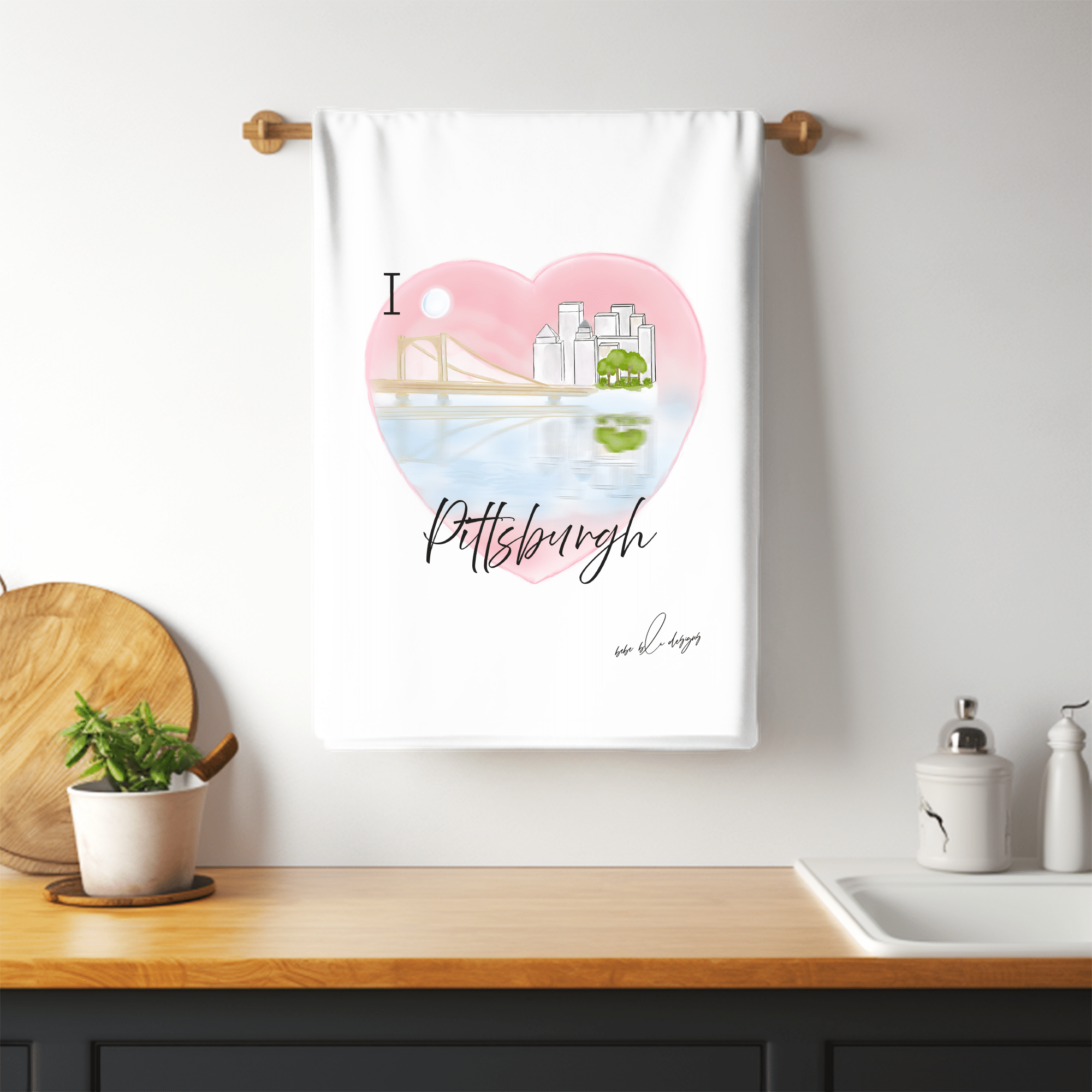 i love pgh towel bar